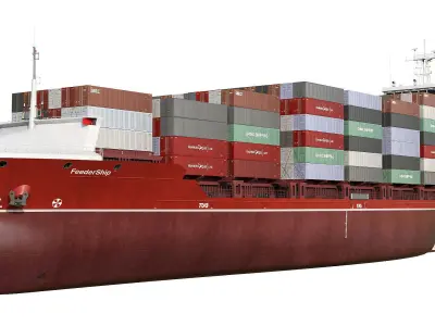 Container Feeder 800 Red 3D model