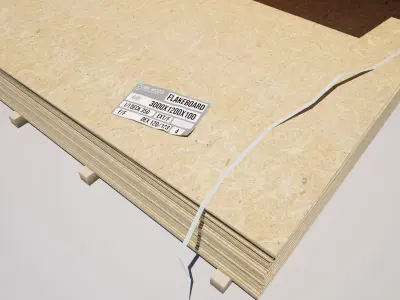 Wooden Flakeboard Stack  3D model