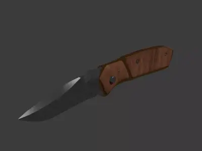 hunting knife  Low-poly 3D model