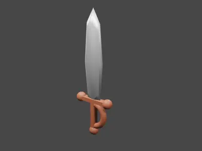 Sword And Shield Low-poly 3D model purchase