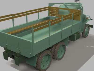 Warcraft wwii military truck 3D model