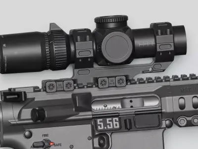 Vortex AMG 1-10x24 FFP LPVO Scope Low-poly 3D model