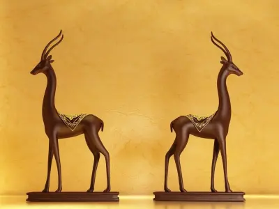 deer hunting wildlife elk stag buck antler hunt doe wild  3D model