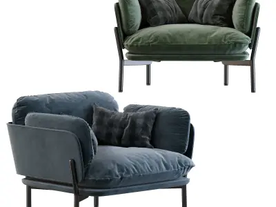 Cloud One Seater LN1 steelcut by andTRADITION 3D model