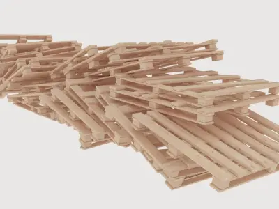 pallets pile 5 3D model