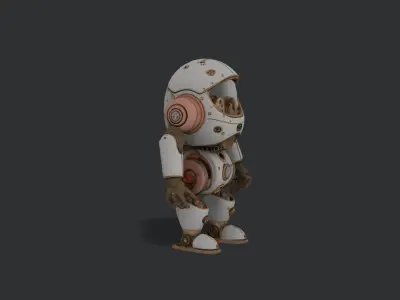 Fantasy Robot Low-poly 3D model