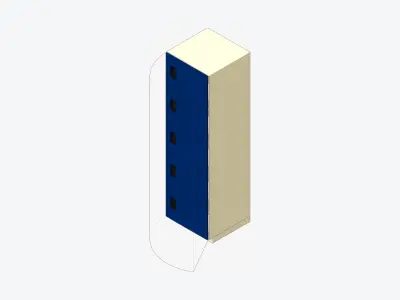 Locker - Resin - Locka - Classic Extra - Five Tier Low-poly 3D model