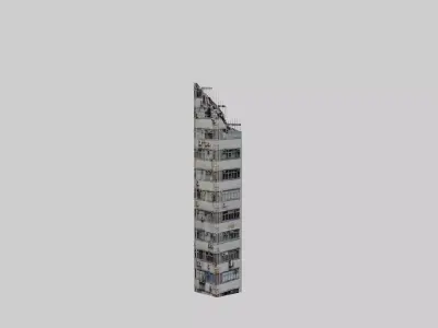  apocalyptic building 3D model