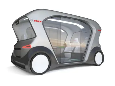 Electric Bosch IoT Shuttle with Interior 3D model purchase