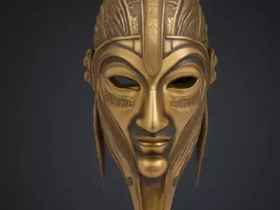 Mythological Anatolian Uyghur Face Mask - Mythological Mask 3D print model buy