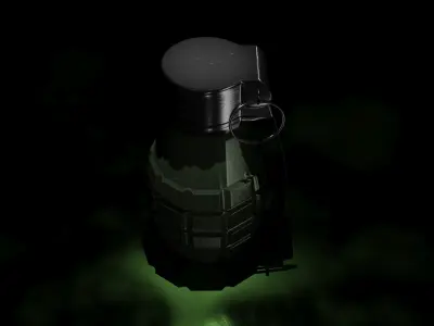 Bomb Model grenade Free low-poly 3D model
