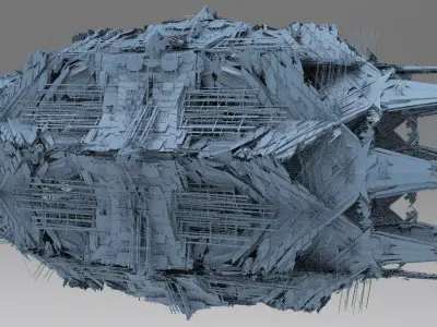Grand Cigar zeppelin Mega Ship 4 3D model