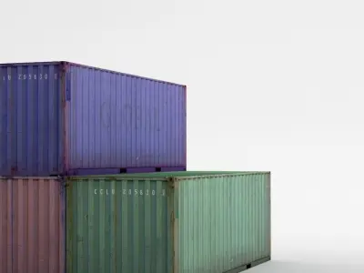 Container 02 Low-poly 3D model