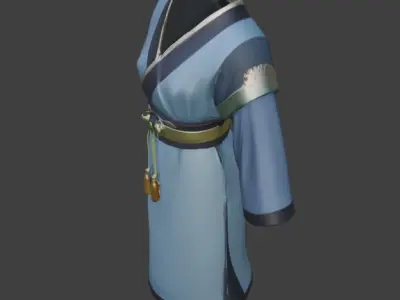 Traditional Clothes  Game-Ready 3D Model with PBR Textures Low-poly 3D model