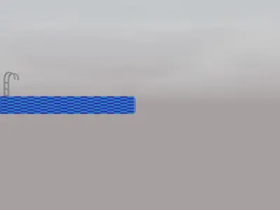 Swimming pool Low-poly 3D model