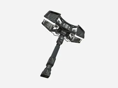 SciFi War Hammer A09 Black Camouflage - Sci Fi Weapon Design Low-poly 3D model