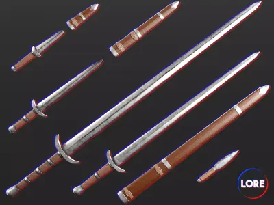 Medieval Collection Common Blades 3D Model Pack
