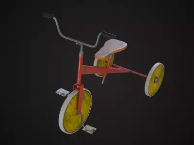 Vintage Tricycle for Children 3D model