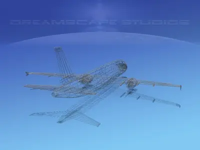 Airbus A320LP  All Nippon Airways Low-poly 3D model