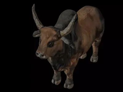 Bull Lowpoly Model Free 3D model