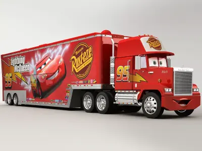 Truck Cartoon 3D model purchase