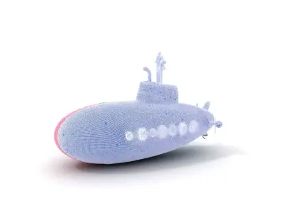 Cartoon Submarine model pack Low-poly 3D model
