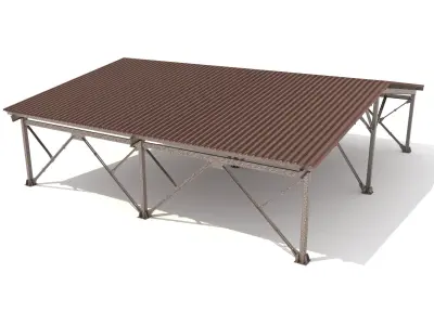 Hangar industrial construction 3D model purchase
