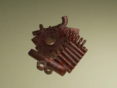 Scrap metal Low-poly 3D model