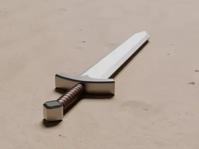 Champion Sword Low-poly 3D model