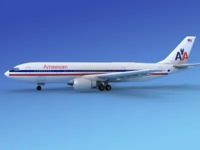 Airbus A300 American Airlines 3D model
