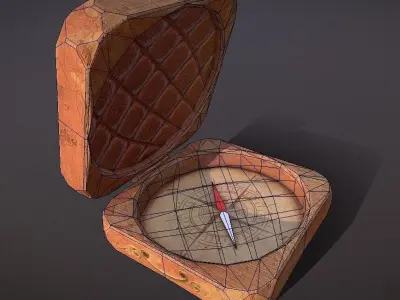 Old Compas Free low-poly 3D model