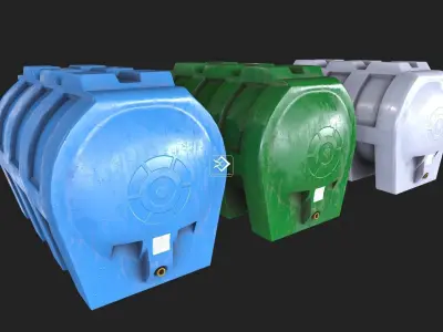Liquid Tank Pack Low-poly 3D model