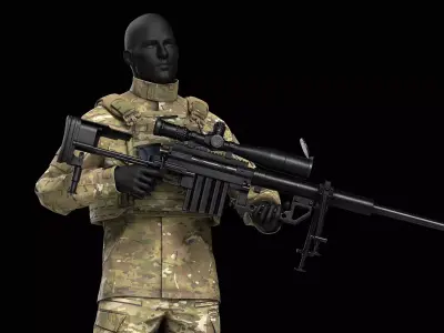 Crye Precision G4 Combat Pants and Field Shirt Low-poly 3D model