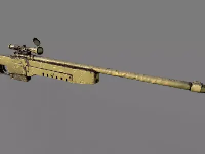 Sniper rifle 3D model 2