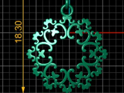 ANTIQUE GOLD EARRING 3D PRINTABLE MODEL 3D print model