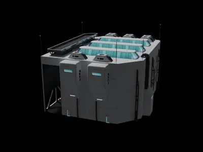 Sci-fi Warehouse 3D model purchase