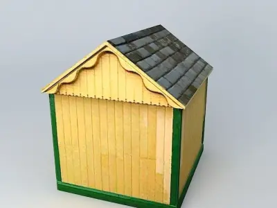 Eco Rail Track Signal Frame Box Old Steam Days Free 3D model