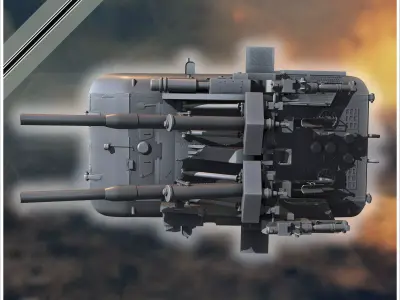E-100 Waffentrager Flakzwilling 40 128mm Entwicklung self-propel 3D print model