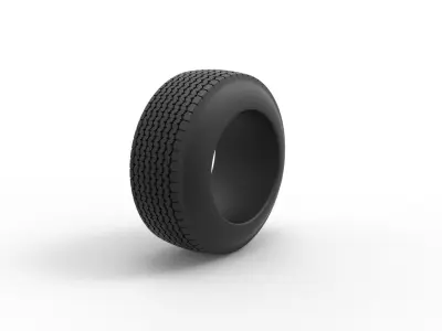 Dune buggy rear tire 28 Scale 1 to 25 3D print model