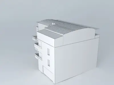 Commercial And Residential Building  Low-poly 3D model