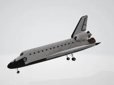 realistic spaceship 3d model space shuttle 3D model