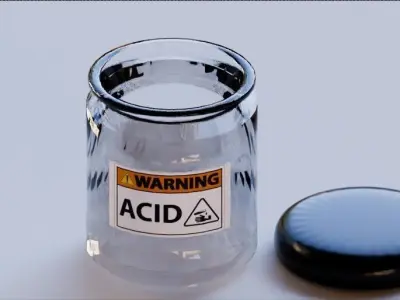 Acid bottle 3D model
