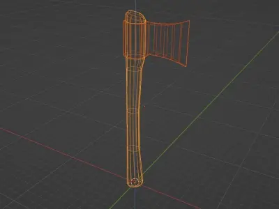 Axe low-poly Free low-poly 3D model