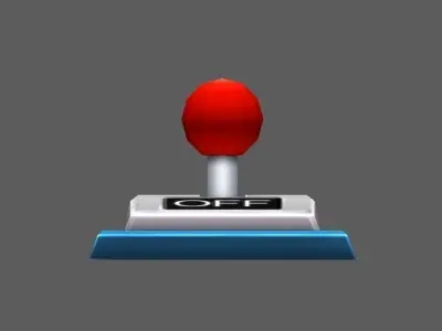 Switch no button Low-poly 3D model