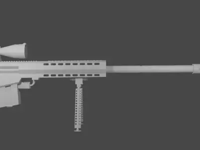 Sniper rifle gun 3d model Low-poly 3D model