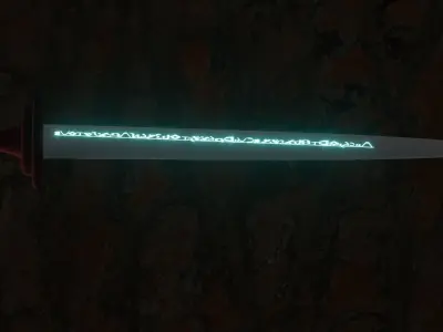 Blooming sword 3d Low-poly 3D model