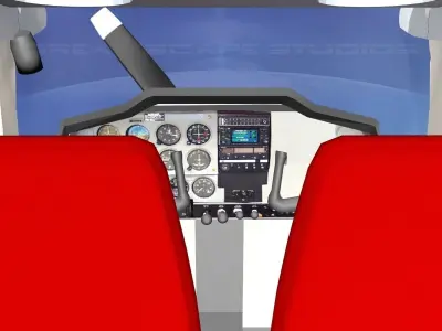 Cessna 182 Skylane Seaplane V03 3D model