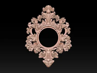   Classical carved frame 3D print model