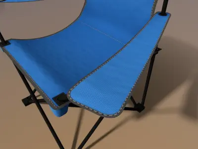 Camping Chair Low-poly 3D model buy