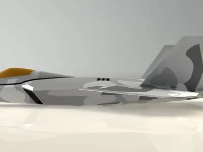 Lockheed Martin F-22 Raptor Fighter Jet Model 3D model